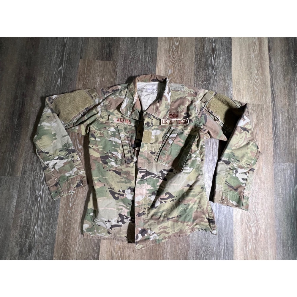 US Air Force OCP Multicam Uniform Coat Mens 36 Regular Camo Field Jacket Good